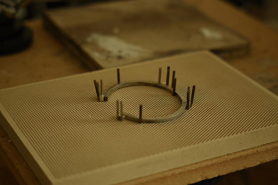 Cuff bracelet reaady for soldering