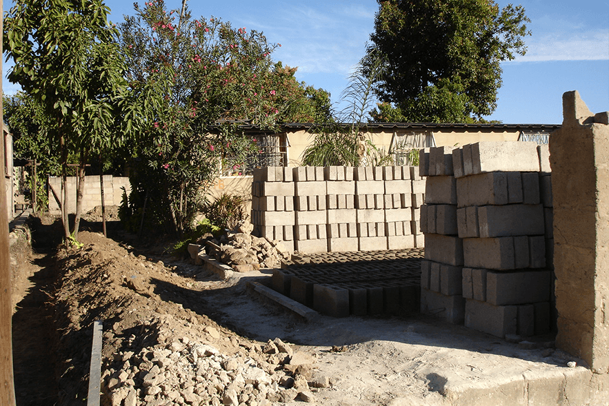 Completed foundation trench