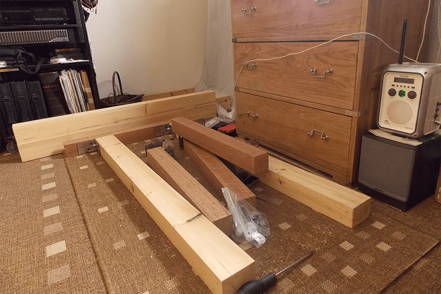 The beginning of the work benches