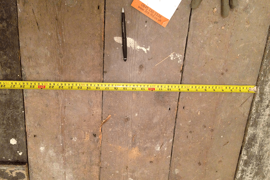 Planning for reclaimed floorboards