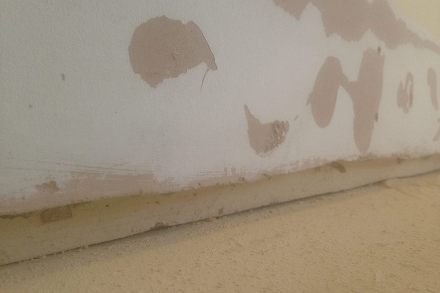Fine paint powder everywhere