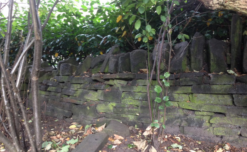 Weathered & damaged garden wall