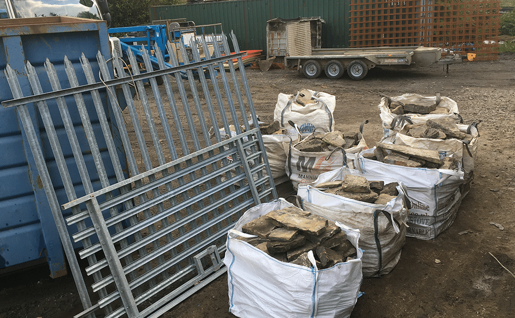 Stone selection and sorting at supplier’s yard