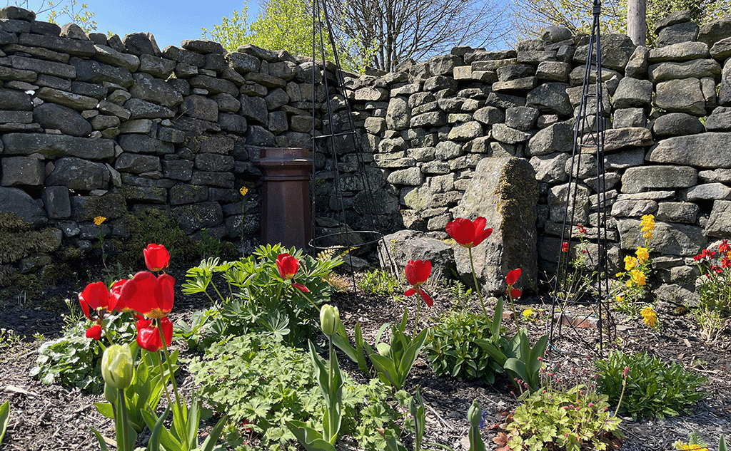 Damaged dry stone wall in Littleborough