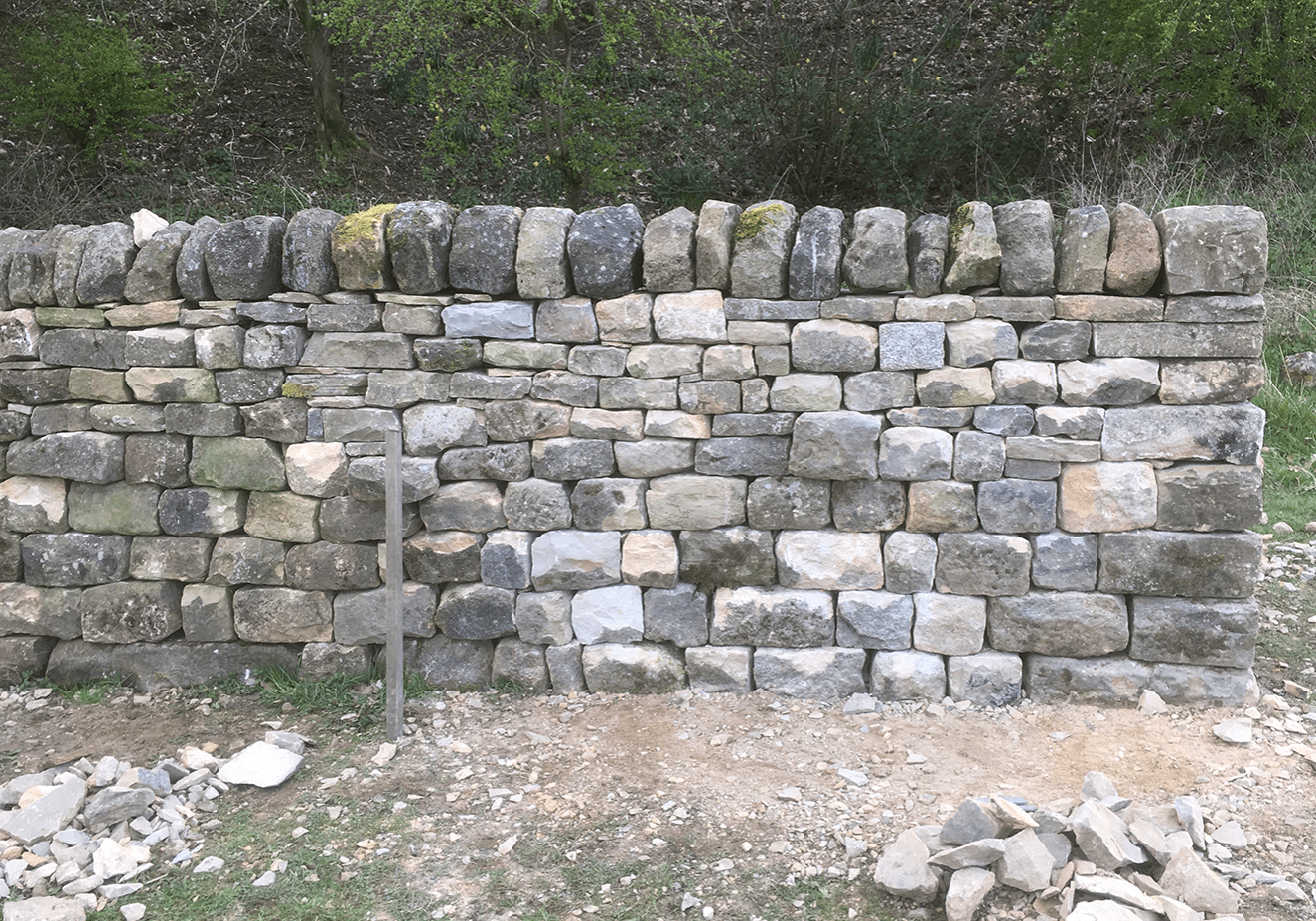 Traditional dry stone walling practice build